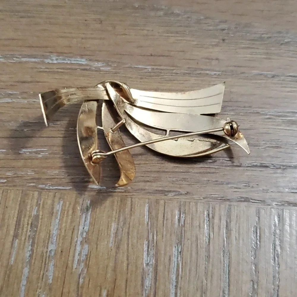Metasco made in Germany marked brooch 1/80 18k gold filled